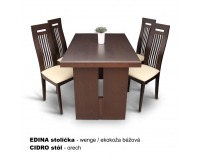 Jedálenská stolička Edina - wenge / béžová