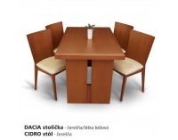 Jedálenská stolička Dacia - čerešňa / béžová