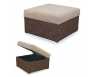 Taburetka s úložným priestorom Iza - béžová / hnedá