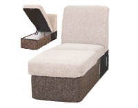 Otoman Iza - béžová / hnedá