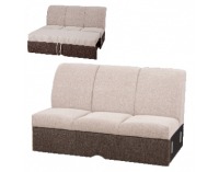 Trojsedačka s úložným priestorom Iza - béžová / hnedá