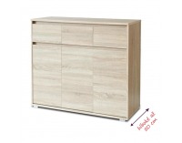 Trojdverová komoda Tasilo 2 - dub sonoma