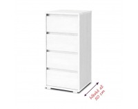 Zásuvková komoda Tasilo 3 - biela