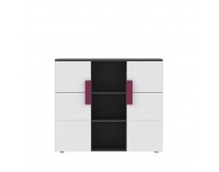 Skrinka Lobete 43 - sivá / biela / fialová