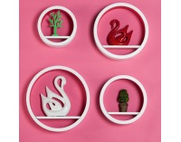 Poličky (4 ks) Ema - biela