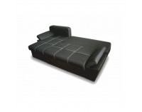 Rohová sedačka s rozkladom a úložným priestorom Ares L - čierna