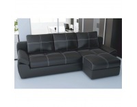 Rohová sedačka s rozkladom a úložným priestorom Ares P - čierna