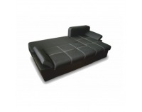 Rohová sedačka s rozkladom a úložným priestorom Ares P - čierna