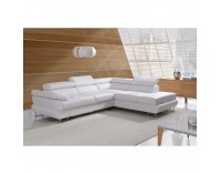 Rohová sedačka s rozkladom a úložným priestorom Buton R P - biela