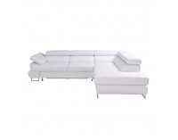 Rohová sedačka s rozkladom a úložným priestorom Buton R P - biela