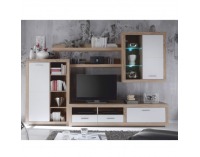 Obývacia stena Cancan - dub sonoma truflový / biela