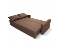 Rohová sedačka s rozkladom a úložným priestorom Evan L/P - hnedá