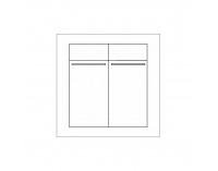 Šatníková skriňa Golden 2D - dub sonoma / biela