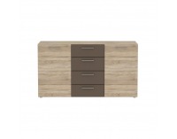 Dvojdverová komoda Chamion 26 - dub sonoma / kakao