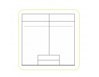 Šatníková skriňa so zrkadlom Chamion 84 4D - dub sonoma / kakao