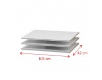 Police do šatníkovej skrine (3 ks) Valeria - sivá