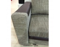 Rohová sedačka s rozkladom a úložným priestorom Bona L/P - sivá látka / sivá ekokoža