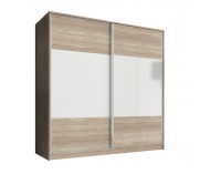 Šatníková skriňa Ava 2D 200 cm - dub sonoma / biela
