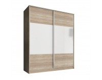 Šatníková skriňa Ava 2D 180 cm - dub sonoma / biela