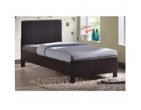 Čalúnená jednolôžková posteľ s roštom Arkona 90 - tmavohnedá