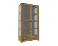 Vitrína Nevada W2D - dub lefkas tmavý