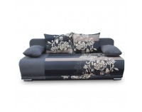 Rozkladacia pohovka s úložným priestorom Remi - sivá / vzor