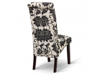Jedálenská stolička Judy - tmavý orech / vzor kvety
