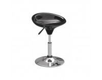Barová stolička Karmin - čierna / chróm