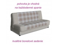 Rozkladacia pohovka s úložným priestorom Karo - hnedá / biela