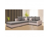 Rohová sedačka Ida L - béžová / sivobéžová melírovaná