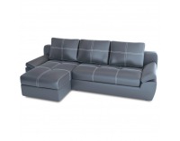 Rohová sedačka s rozkladom a úložným priestorom Ares L - sivá