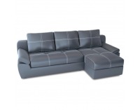 Rohová sedačka s rozkladom a úložným priestorom Ares P - sivá