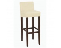Barová stolička Sorin New - tmavý orech / krémová