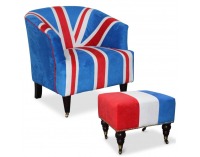 Kreslo s taburetkou Grejt - vzor