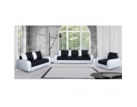 Rozkladacia trojsedačka Mono - biela / čierna