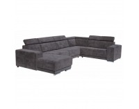 Rohová sedačka U Barkas P - tmavosivá