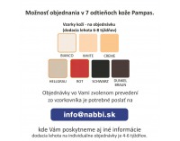 Kožená rohová sedačka s rozkladom Trek RM L - biela