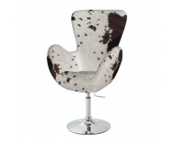 Dizajnové otočné kreslo Olli - animal / chróm