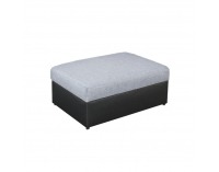 Taburetka s úložným priestorom Monako - svetlosivá / čierna