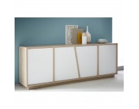 Štvordverová komoda Natura 223488 - dub sonoma / biela