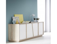 Štvordverová komoda Natura 223488 - dub sonoma / biela