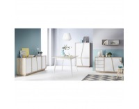 Policová skriňa Natura 223490 4D - dub sonoma / biela