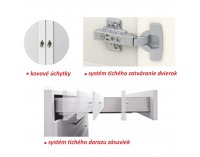 Šatníková skriňa Liona LM 74 4D - biela