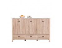 Trojdverová komoda Gala 6 - dub sonoma