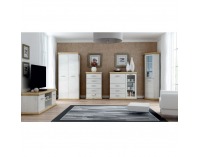 Zrkadlo na stenu Katy K-14 - dub biely / dub zlatý