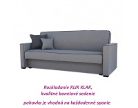 Rozkladacia pohovka s úložným priestorom Lumia - sivá / tmavosivá