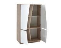 Policová skriňa Natura 223490 4D - dub sonoma / biela