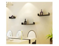 Poličky (3 ks) Lupo - čierna