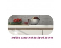 Dolná kuchynská skrinka Line White D80 U - biely vysoký lesk / dub sonoma
