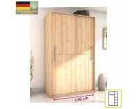 Šatníková skriňa s posuvnými dverami Rombo CO-13 2D - buk iconic